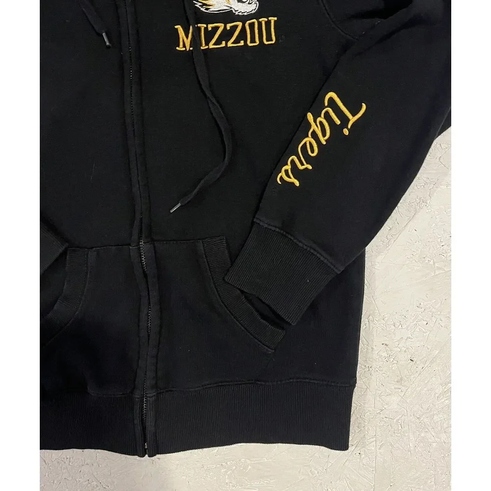 Stadium Missouri Mizzou Tigers Full Zip Jacket Womens‎ Small Black Yellow